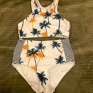 Racer back, High waist Swimsuit